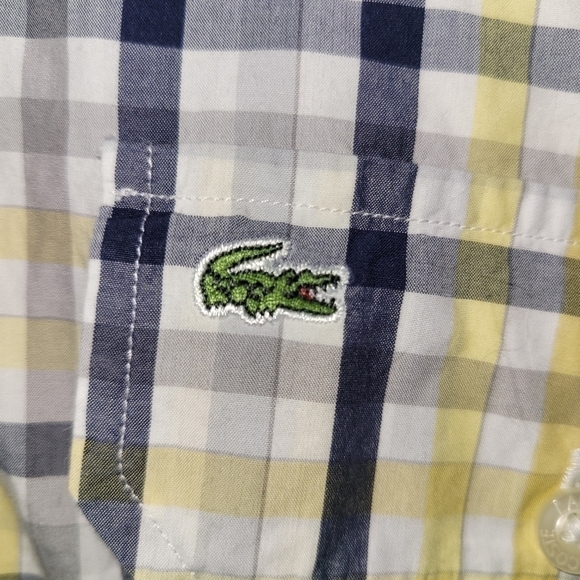 Lacoste Men’s Short Sleeve Button Up Size 42 Slim Fit - Picture 3 of 9